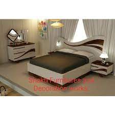 Our solid wood bedroom furniture is 100% american made and crafted from sustainably harvested wood. Wood Dazzling Modern Wooden Bedroom Set Rs 45000 Piece Shakti Furniture And Decoration Works Id 20999301230