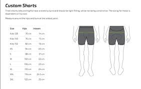 Clothing Sizing Chart Fluid Movements