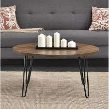 Idealhouse round coffee table, vintage design furniture sofa table cocktail table for living room bedroom home office balcony (60cm, grey) 4.5 out of 5 stars 206. Bronstein Retro Round Coffee Table Wohnzimmertische Verstellbarer Couchtisch Runder Kaffeetisch