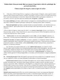 Este un roman psihologic prin. Ultima Noapte De Dragoste Relatia Dintre Doua Personaje Dintr