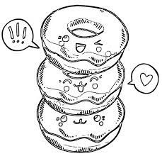 Drucke oder lade diese schöne malvorlage kostenlos herunter kawaii chibi. Malvorlagen Kawaii Donuts 1