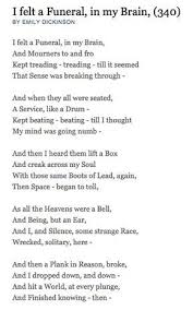 I Felt A Funeral In My Brain Emily Dickinson Dickinson Poems Emily Dickinson Poems Writing Poetry
