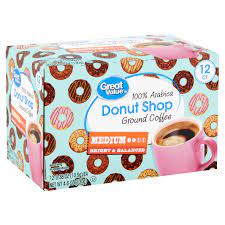 Of the original donut shop regular coffee each. Great Value Donut Shop 100 Arabica Medium Ground Coffee 0 38 Oz 12 Count Walmart Com Walmart Com