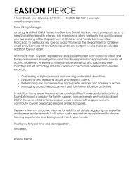 This is an example of a cover letter for a social worker. Professional Social Services Cover Letter Examples Livecareer
