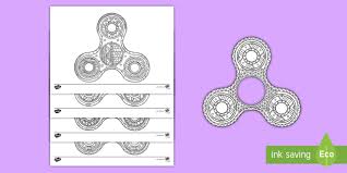 Fidget spinner coloring page from misc. Fidget Spinner Mindfulness Coloring Sheets