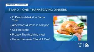 The full dinner menu will be available on thanksgiving, along with specials like turkey, brussels sprouts, and all the other things you think about when someone shows you a pilgrim hat. Group Collecting Donations For Thanksgiving Meals In Lompoc Santa Ynez