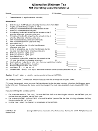 You may not use the following items to determine the amount of your nol: Amt Nol Calculation Worksheet Alternative Minimum Tax Tax Deduction