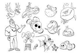 Finding nemo, the animated movie from walt disney pictures featuring the cute clownfish nemo is a favorite among kids. Finding Dory Characters Coloring Pages Coloring And Drawing