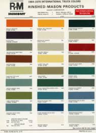 colour charts old international truck parts