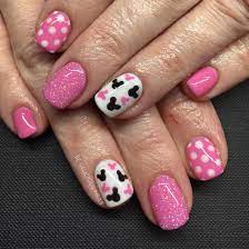 Nails Calgel Disney Pink Minnie Mickey Mouse Mickey Nails Disney Acrylic Nails Disney Gel Nails