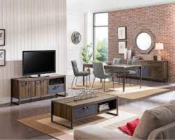 ensemble table basse meuble tv style industriel fabric pas cher ensemble salon auchan meubles maison loisirs ventes pas cher com holzesstische loft stil esstisch