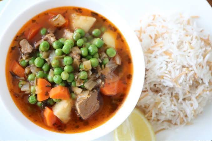 Meat with Peas