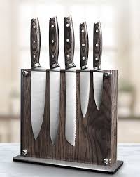 I used two types of wood; Art And Cook Stainless Steel Ash Wood Knife Set With Magnetic Block 6 Piece Walmart Com Walmart Com