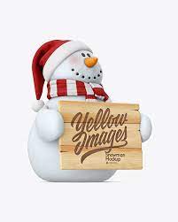 Download Snowman Mockup In Object Mockups On Yellow Images Object Mockups