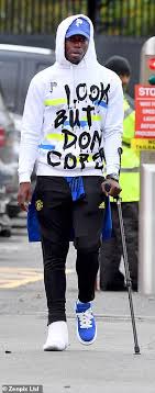 86 pogba cm 73 pac. Back Soon Paul Pogba Turns Up At Manchester United S Clash With Liverpool Walking With A Crutch And His Foot In A Cast Despite Recently Claiming He Was Almost There For A Return