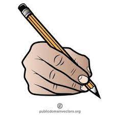 Pencil In A Hand Vector Clip Art Dark Art Drawings Art Clip Art