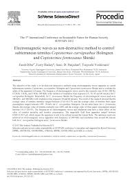 Subterranean termites build their nests in the soil or in the sides of trees or poles, and they rely mainly on the soil for their source of moisture. Pdf Electromagnetic Waves As Non Destructive Method To Control Subterranean Termites Coptotermes Curvignathus Holmgren And Coptotermes Formosanus Shiraki