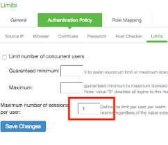 Pulse Secure Article Kb40987 User Unable To Login Due To Realm Due To User Limit Restriction With The Message Login Failed Reason Max Session Per User In The User Access Log