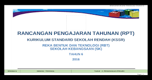 2.1.1 mengenal pasti teknologi pembuatan produk. Rpt Rbt Thn 6 2016 Docx Document