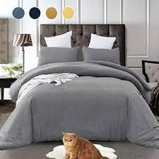 Discover bedding comforter sets on amazon.com at a great price. Amazon Com Cottonight Gray Comforter Sets Queen Dark Grey Comforter Full Men Boys Smoke Grey Quilts Blanket Modern Solid Bedding Comforter Set With 2 Pillowcases For Men Boys Adults Kitchen Dining