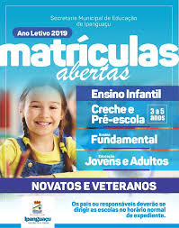 Faça sua matrícula no cursinho da saberes! Matriculas Abertas Para O Ano Letivo De 2019 Na Rede Municipal De Ensino Prefeitura De Ipanguacu