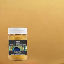 Improve any space or place, pillar or column in hours, with genstone diy faux panels. Modern Masters 6 Oz Gold Rush Water Based Matte Metallic Interior Paint Mm65806 The Home Depot