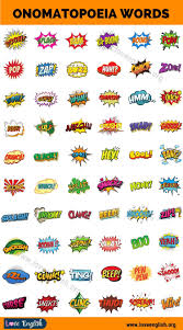 Onomatopoeia Wonderful List Of 120 Words That Describe Sounds Love English Onomatopoeia Words Kids Learning Reading