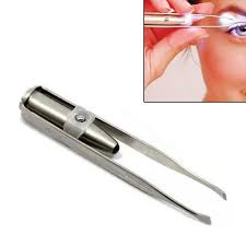 New Led Eyebrow Eyelash Curler Clip Tweezers Light Stainless Steel Tweezer Makeup Tools Factory Promotion Price Hot Sale Mr0282 Diy Makeup And Nails
