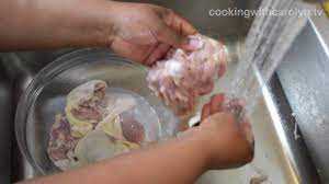 Callers to the united states department of agriculture's meat and poultry hotline sometimes ask about soaking poultry in salt water. How I Clean Chicken Cooking With Carolyn Requested Youtube