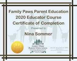 Remember to attach to the certificate a copy of all of the paperwork you receive from the provider. Nina Sommer Animaltrainingcenter