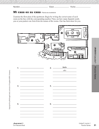 Vocabulary practice for unidad 3 lección 1. Nombre Clase Fecha Examine The Floor Plan Of The Apartment Begin