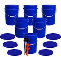 All Purpose Flour Baluue 1.5 Gallon With Lid - Food Grade Heavy Duty Pail  For Storage & DIY Plastic Bucket