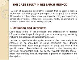 A case study is a type of research methodology. The Case Study In Research Methods