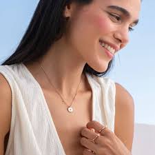 tiny initial necklace rose gold Black Friday Best Sale