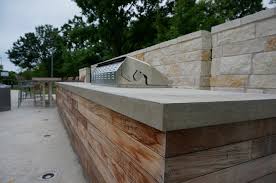 Cast concrete outdoor kitchen countertops. Austin Concrete Countertops Outdoor Austin Concrete Countertops