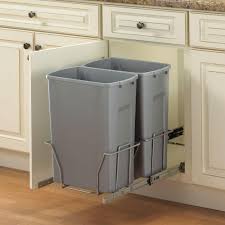 Make this pull out trash can cabinet and hide it away instead! Kitchen Under Sink Cabinet Trash Waste Garbage Can Slide Out Storage Organizer Home Garden Patterer Household Supplies Cleaning