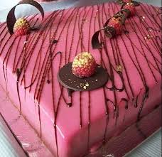 Nappage Miroir Rose Recette Entremet Chocolat Garniture Gateau Gateau Chocolat Framboise