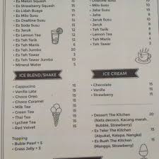 Menu items may change just before service. The Kitchen Cafe