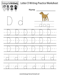 It's helpful for teaching letter i. Kindergarten Letter D Writing Practice Worksheet Printable Writing Practice Alphabet Writing Practice Writing Practice Worksheets