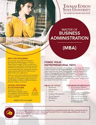 Online Mba Degree At Thomas Edison State University Master Of Business Administration