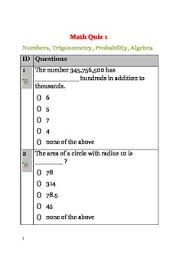 Alexander the great, isn't called great for no reason, as many know, he accomplished a lot in his short lifetime. Math Quiz Bundle 4 Quiz 1 And Quiz 2 Word Problems Sequences Trigonometry