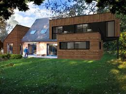 Extension Sur 2 Etages A Plougastel Daoulas Dans Le Finistere Agrandissement Maison Extension Maison Extension Bois