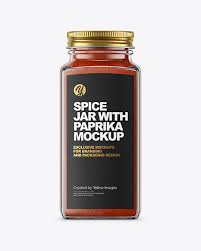 Spice Jar With Paprika Mockup In Jar Mockups On Yellow Images Object Mockups