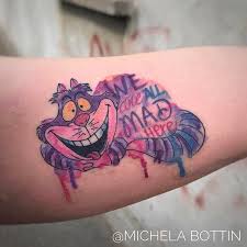 Disneyinspired Inkeddisney Disneyinkfiends Watercolortattoos Watercolortattoo Michelabottin Cheshirecat Ches Disney Tattoos Tattoos Cheshire Cat Tattoo