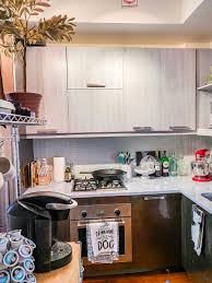 6 clever ways to customize kitchen cabinets with contact paper — from the archives: Contact Paper Cabinets Olivia Shea Style Olivia Shea Style