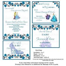 Cinderella Themed Wedding Invitation Set Happily Ever After Wedding Invitations Cinderella Wedding Theme Wedding Invitation Sets