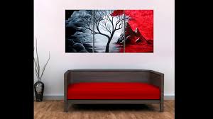 Apart from your own paintings, you can go for pictures as you design the canvas yourself. Modern Abstract Painting Wall Decor Landscape Canvas Wall Art 3 Piece Youtube