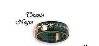 Anillos de titanio con fibra de carbono. Anillo Titanio Negro Del Senor De Los Anillos Y El Hobbit En Distintos Tamanos