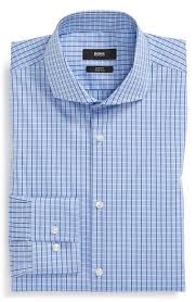 Boss Hugo Boss Slim Fit Stretch Check Dress Shirt Shirt Dress Mens Wardrobe Essentials Shirts