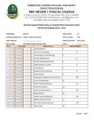 Check spelling or type a new query. Daftar Hadir Siswa Pra Ukk 2018